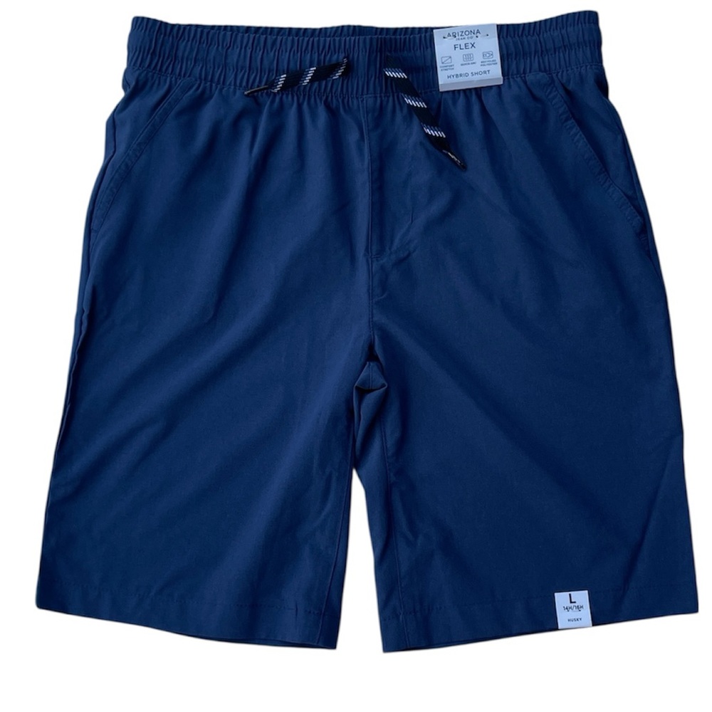 Arizona Jean Co. Boy’s Blue Husky Hybrid Shorts with Pockets NWT L 14H /16H